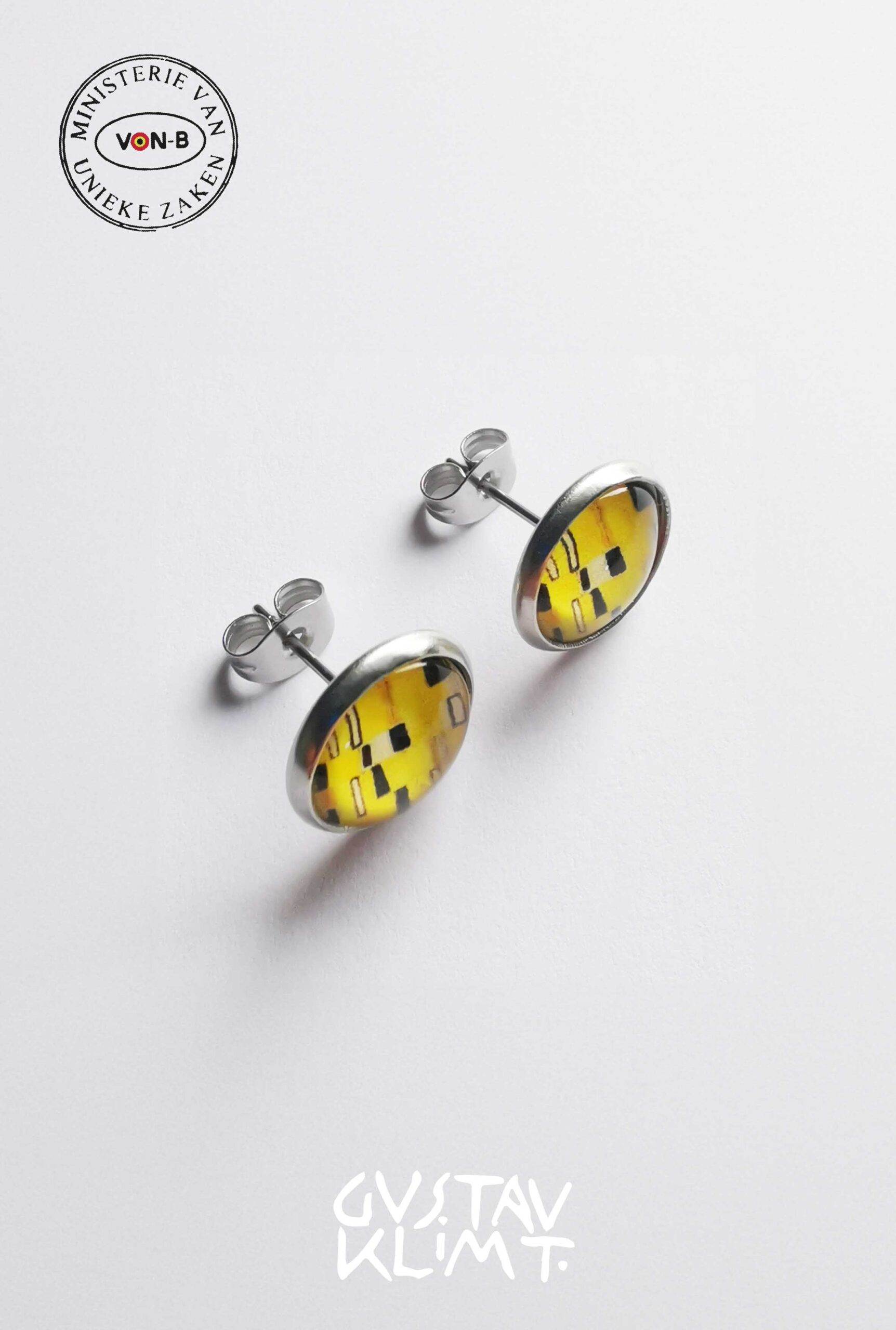 Gustav Klimt, De Kus - Oorbellen