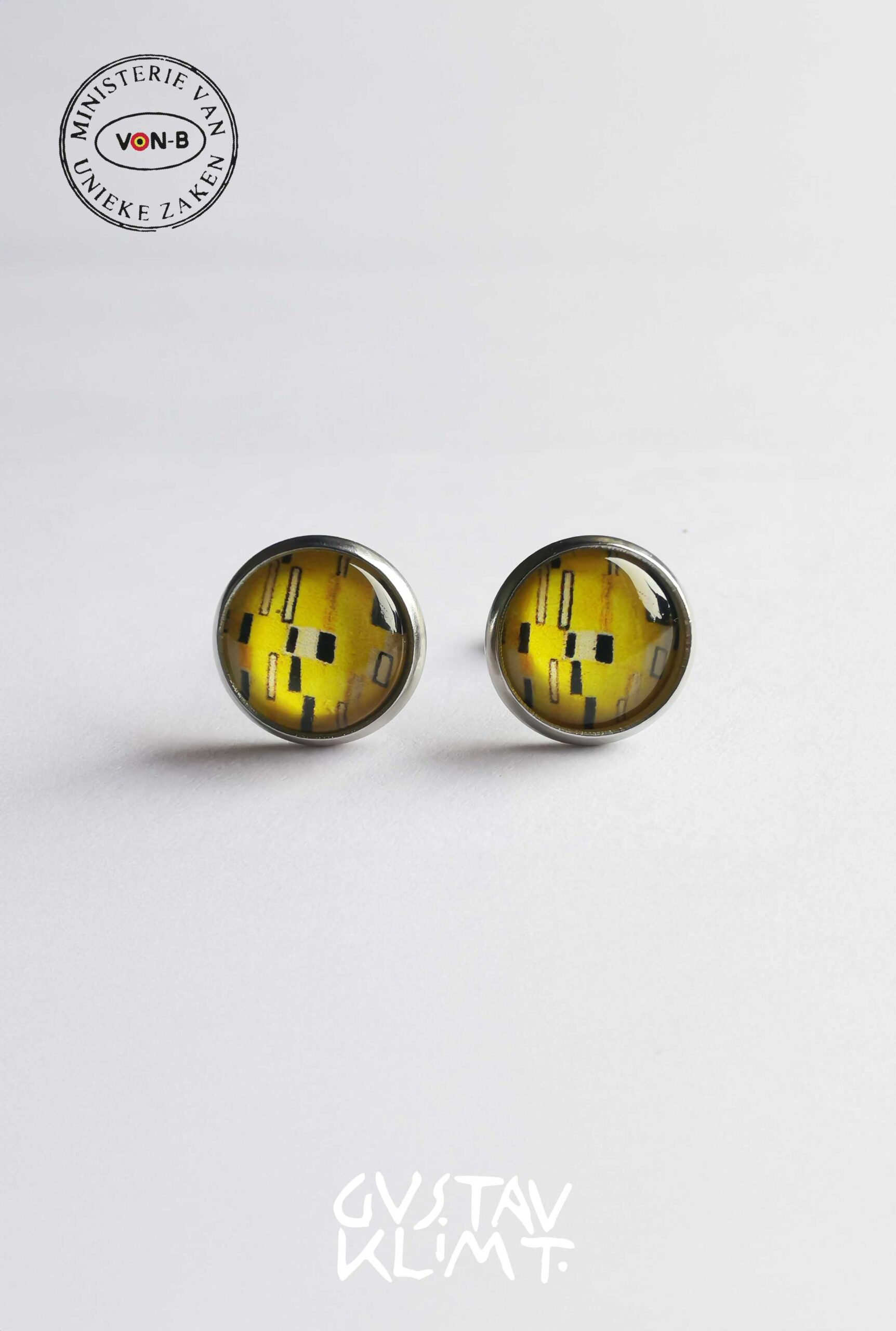 Gustav Klimt, De Kus - Oorbellen - Afbeelding 2