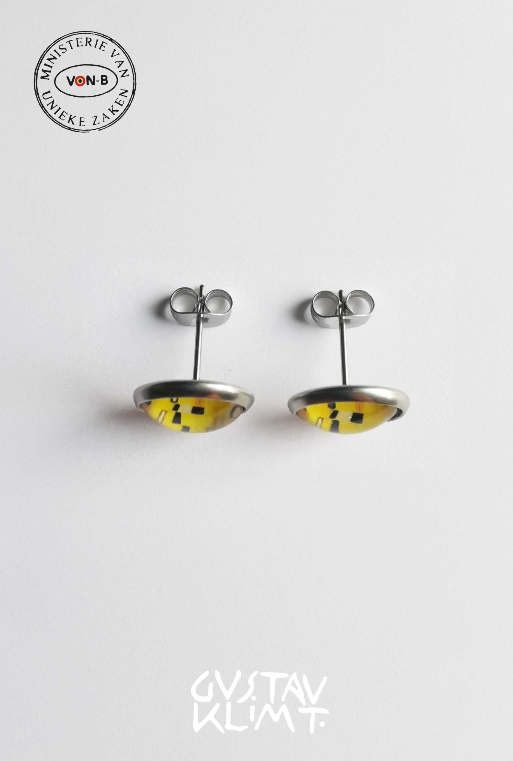 Gustav Klimt, De Kus - Oorbellen - Afbeelding 3