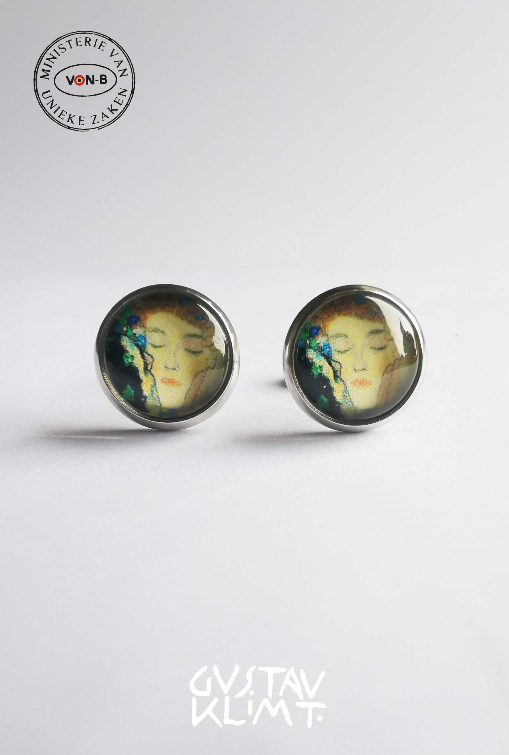 Gustav Klimt, De Kus - Oorbellen