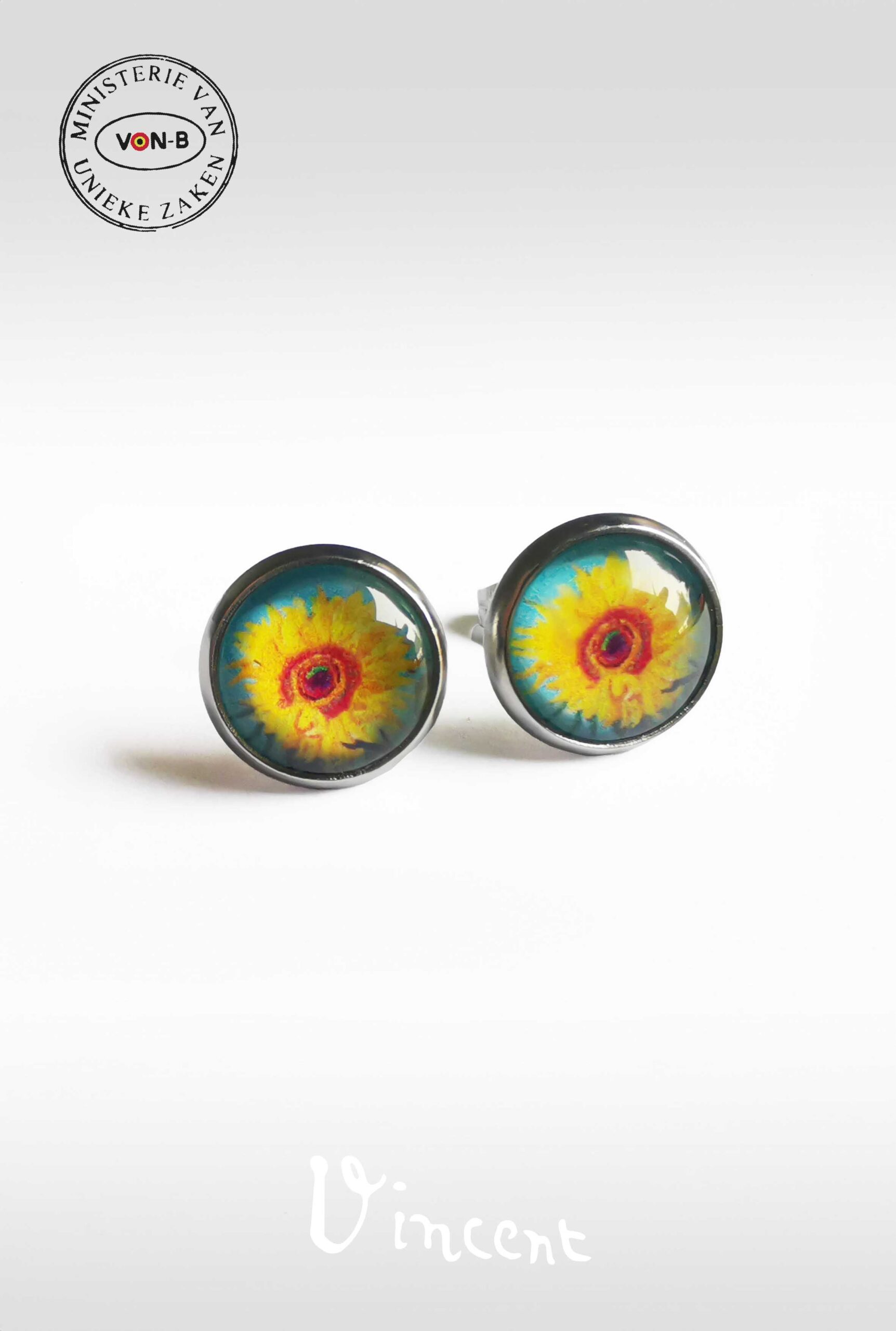 Vincent Van Gogh, Zonnebloem - Oorbellen - Afbeelding 3