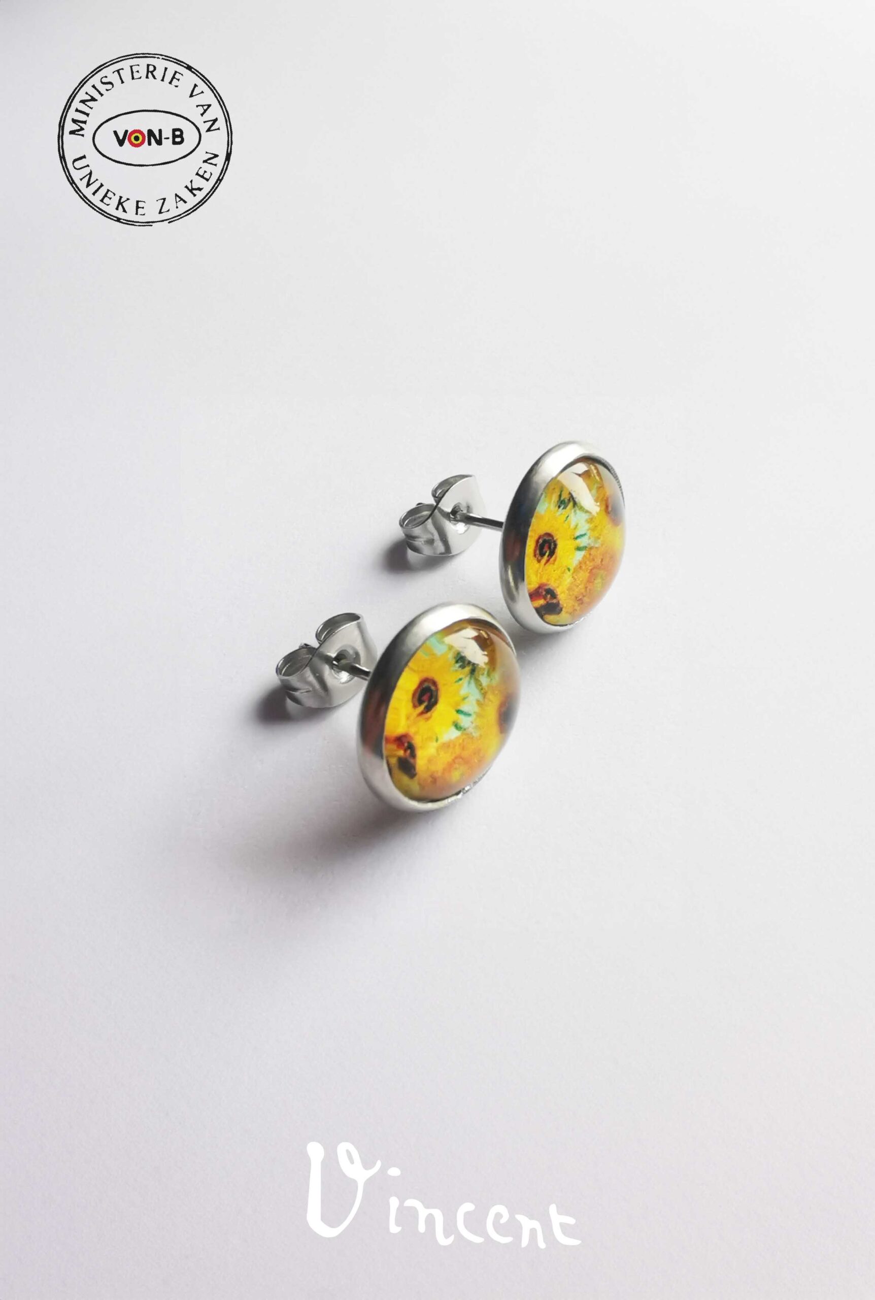 Vincent Van Gogh, Vaas met twaalf zonnebloemen - Oorbellen - Afbeelding 3