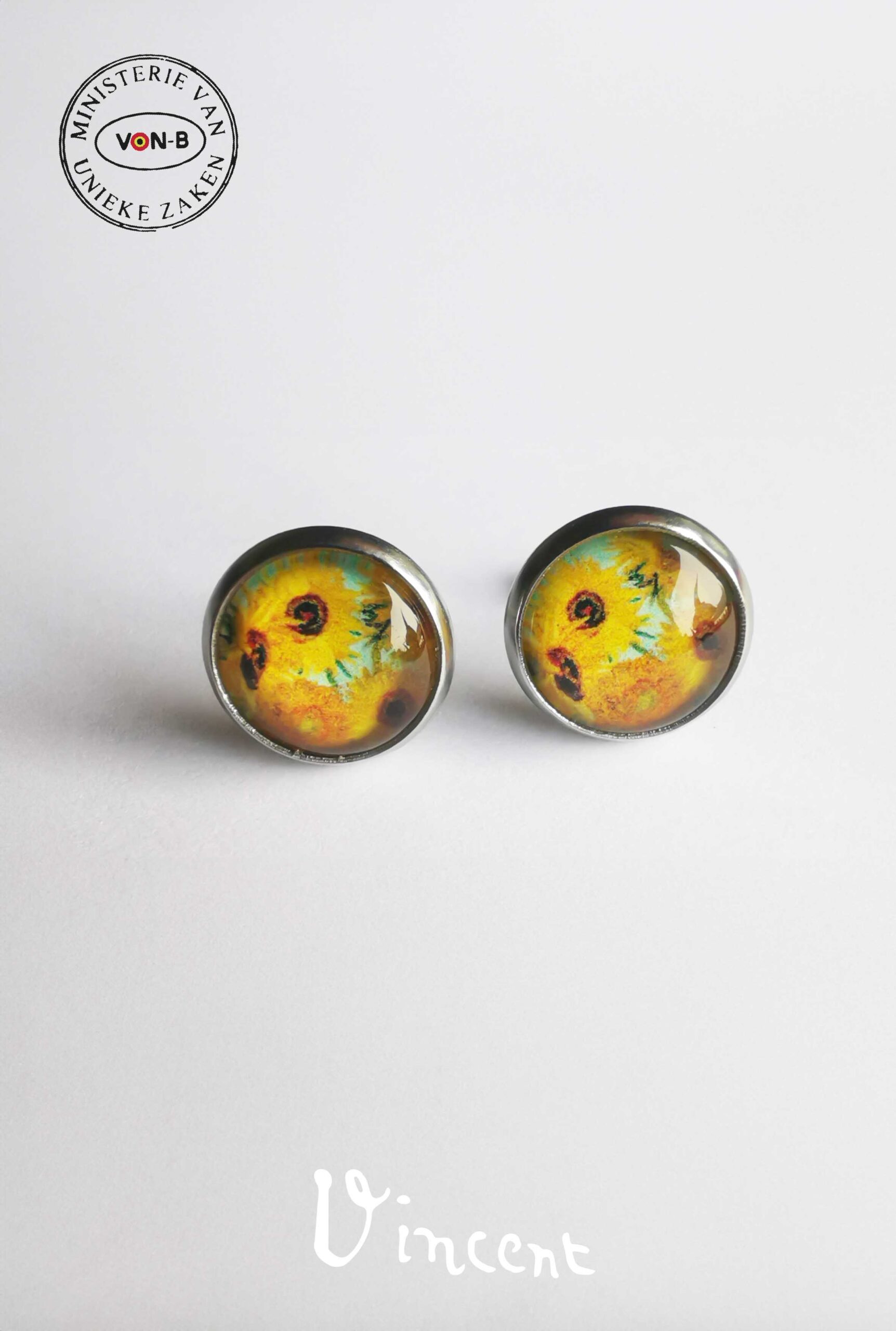 Vincent Van Gogh, Vaas met twaalf zonnebloemen - Oorbellen - Afbeelding 4