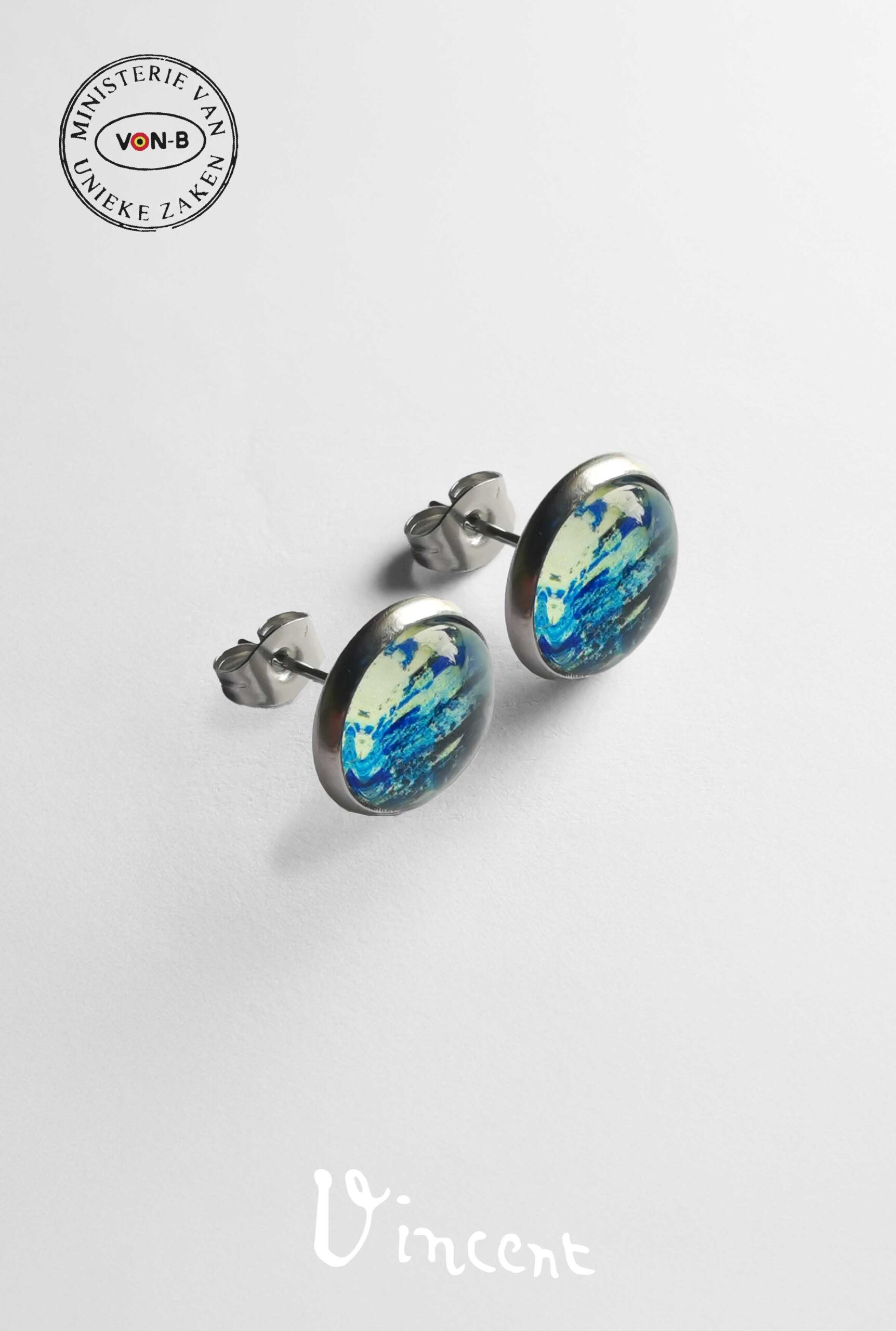 Vincent Van Gogh, Klaprozenveld, Auvers-sur-Oise - Oorbellen - Afbeelding 2