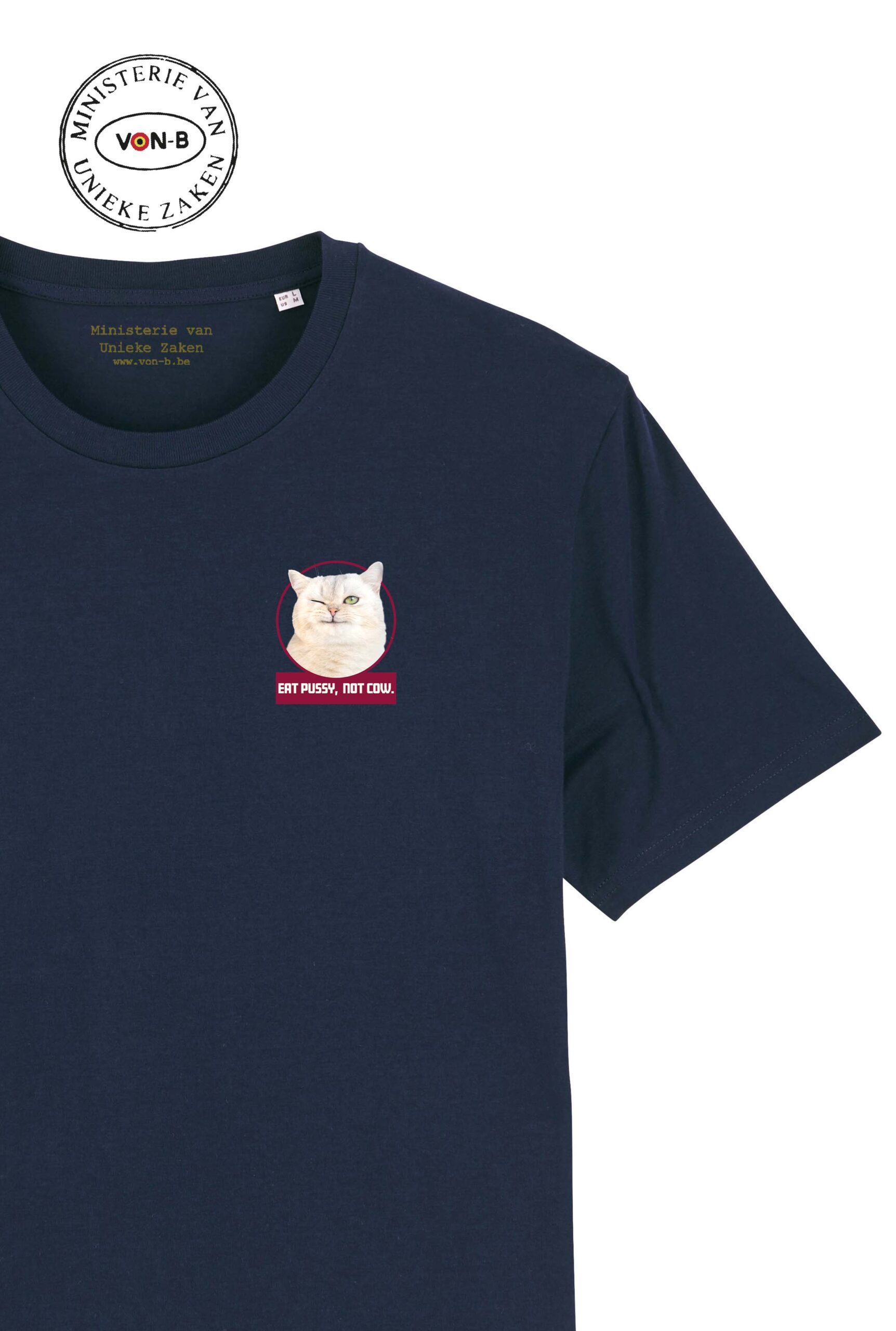 T-shirt unisex - Eat pussy, not cow (mini) - Afbeelding 2