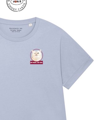 T-shirt vrouw - Relaxed fit - Serene blue - Eat pussy, not cow