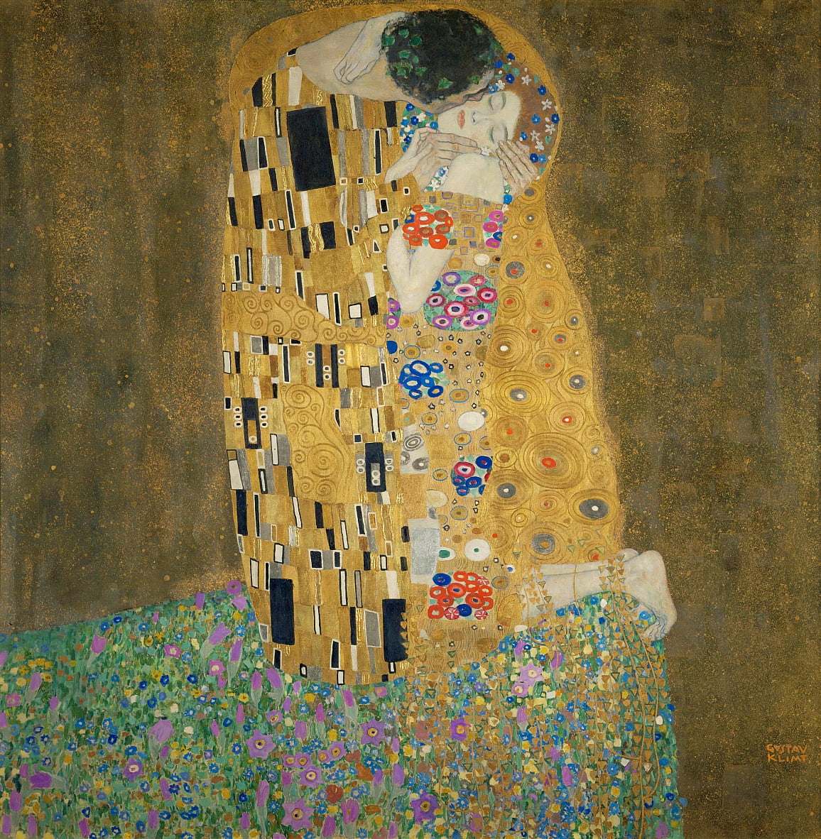 Gustav Klimt, De Kus - Oorbellen - Afbeelding 4