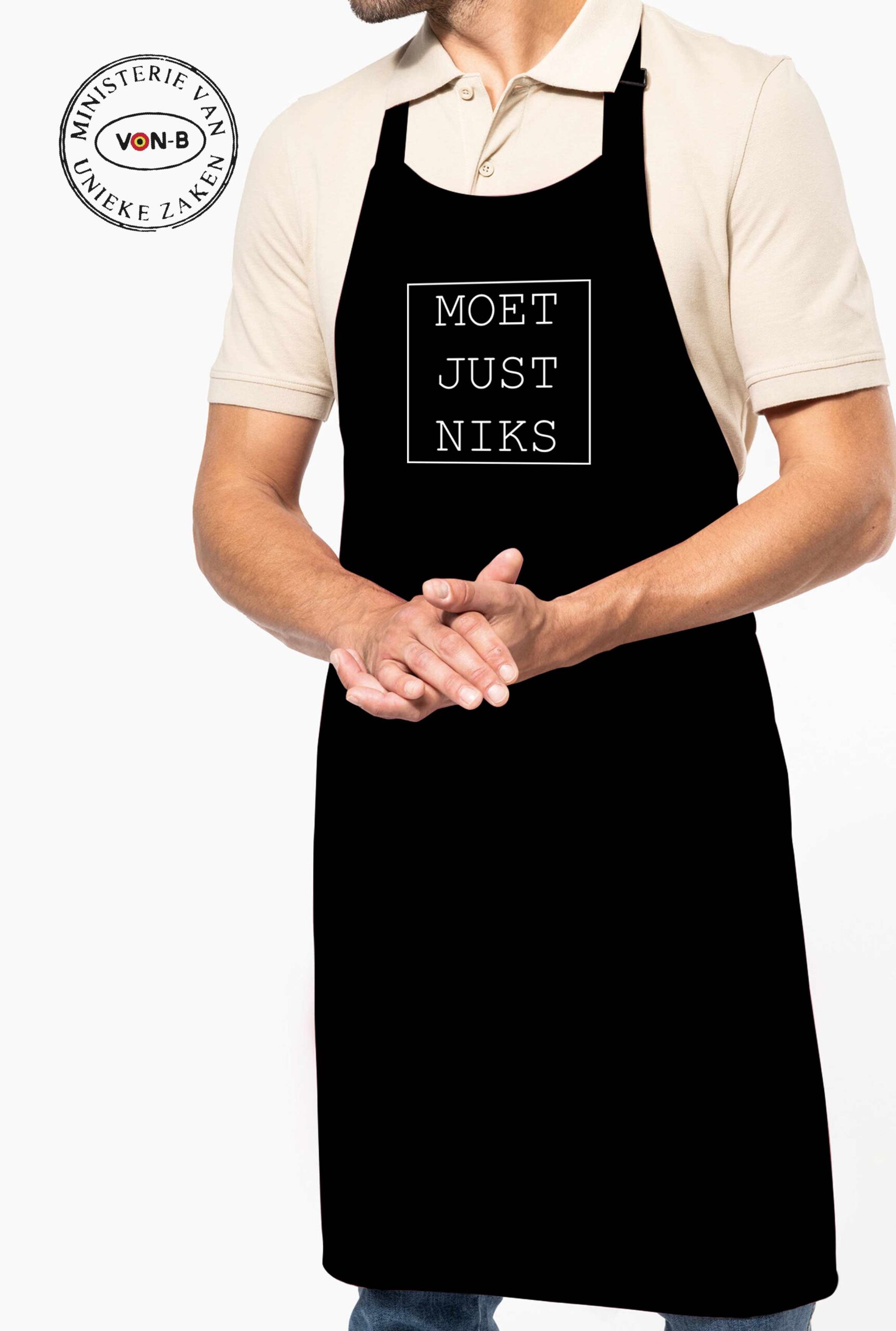 Keukenschort - Moet just niks