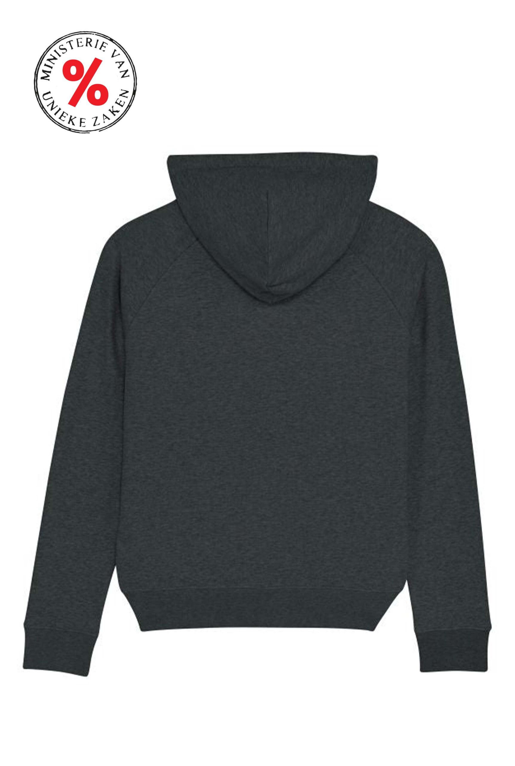 Hoodie vrouw – Dark heather grey – Bzz OP=OP - Afbeelding 2