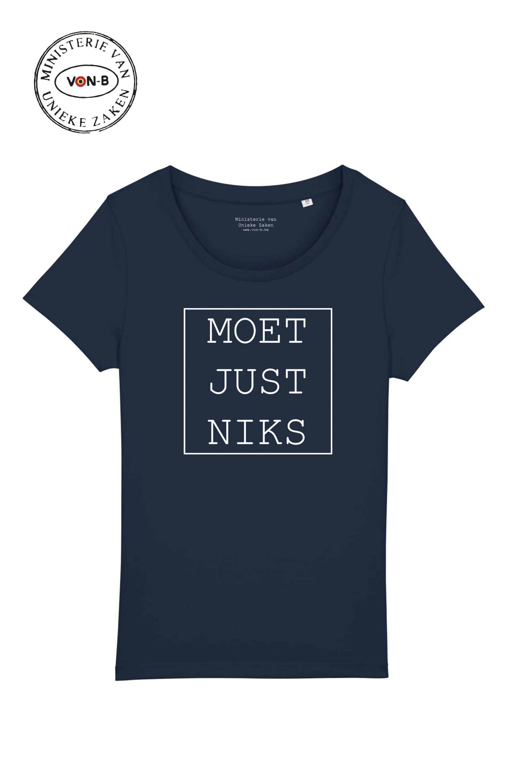 T-shirt vrouw - Navy - Moet just niks