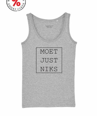 Tanktop vrouw - Heather grey - Moet just niks