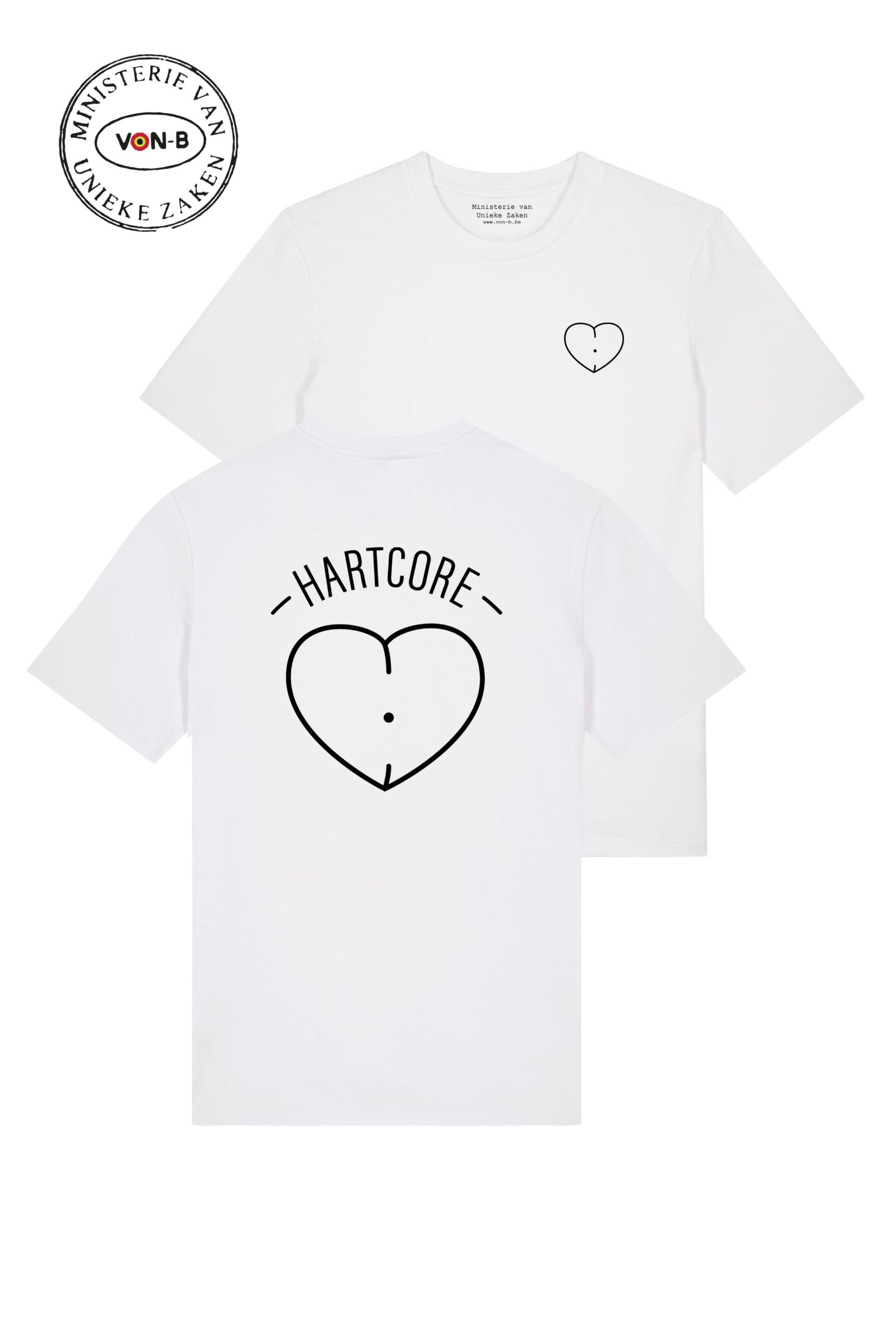 T-shirt unisex - Hartcore – by Jan De Schutter - Afbeelding 2