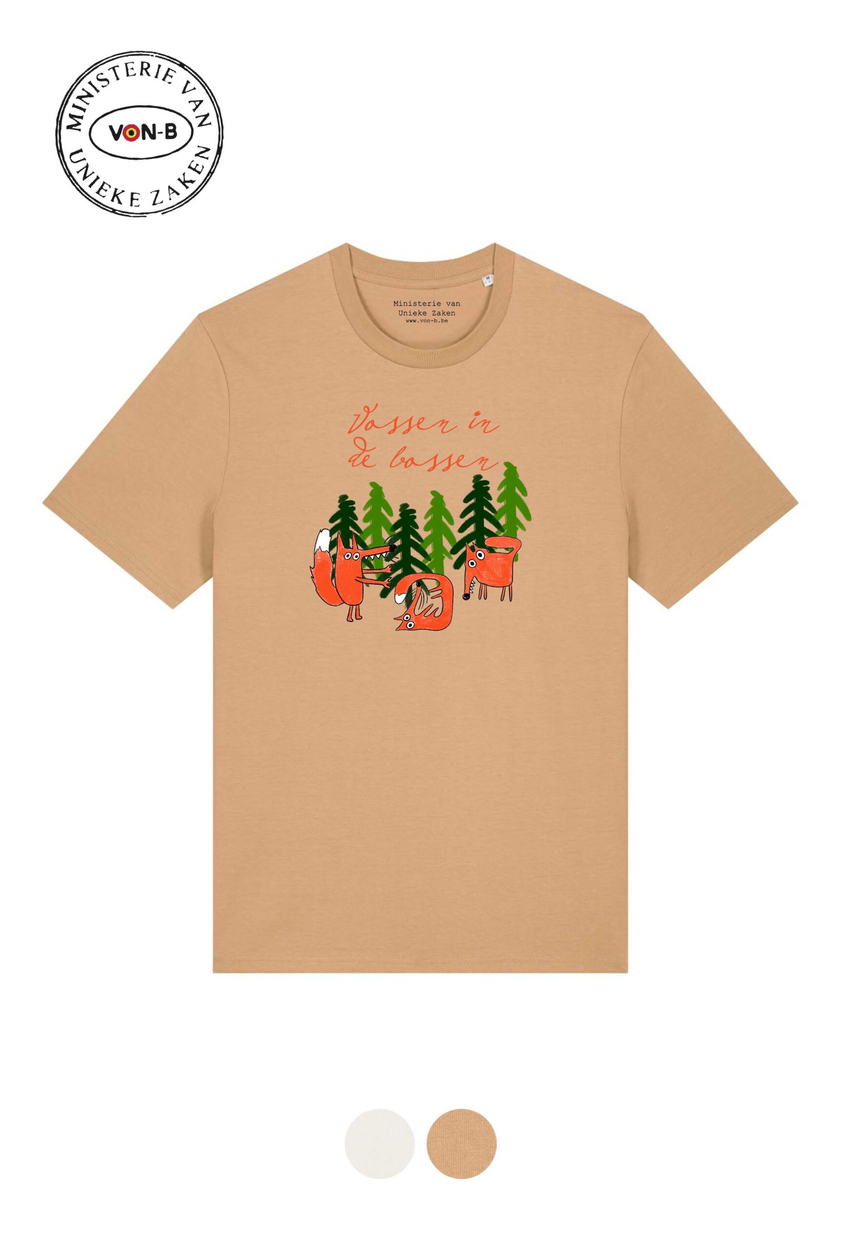 T-shirt unisex - Vossen in de bossen