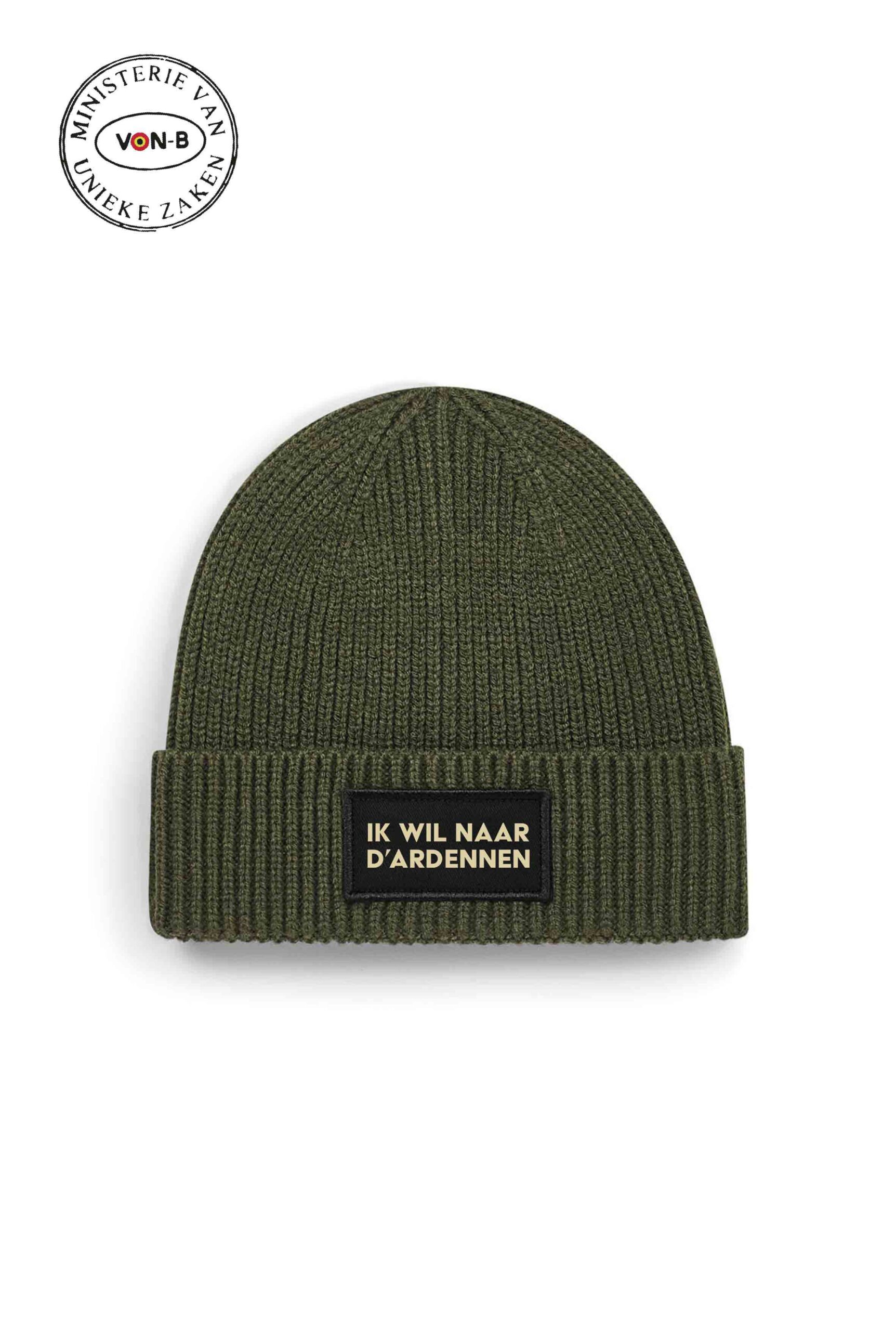 Muts - Kaki/zwart - Ik wil naar d'Ardennen