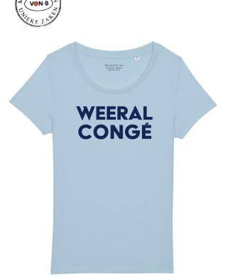 T-shirt vrouw - Sky blue - Weeral congé